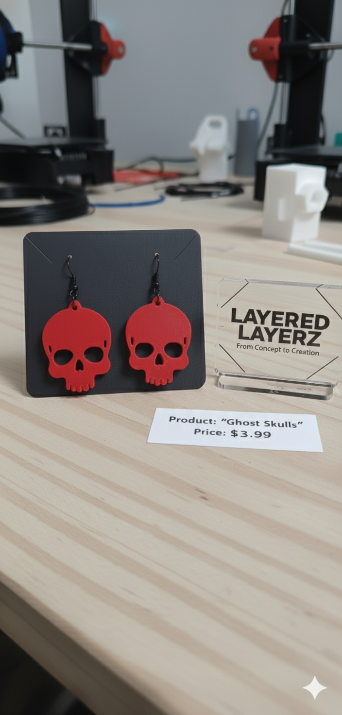 Ghost Skulls Earrings