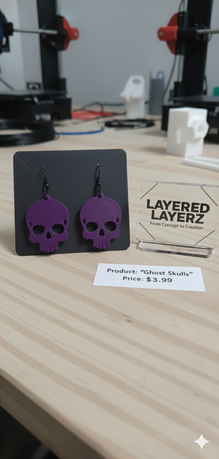 Ghost Skulls Earrings