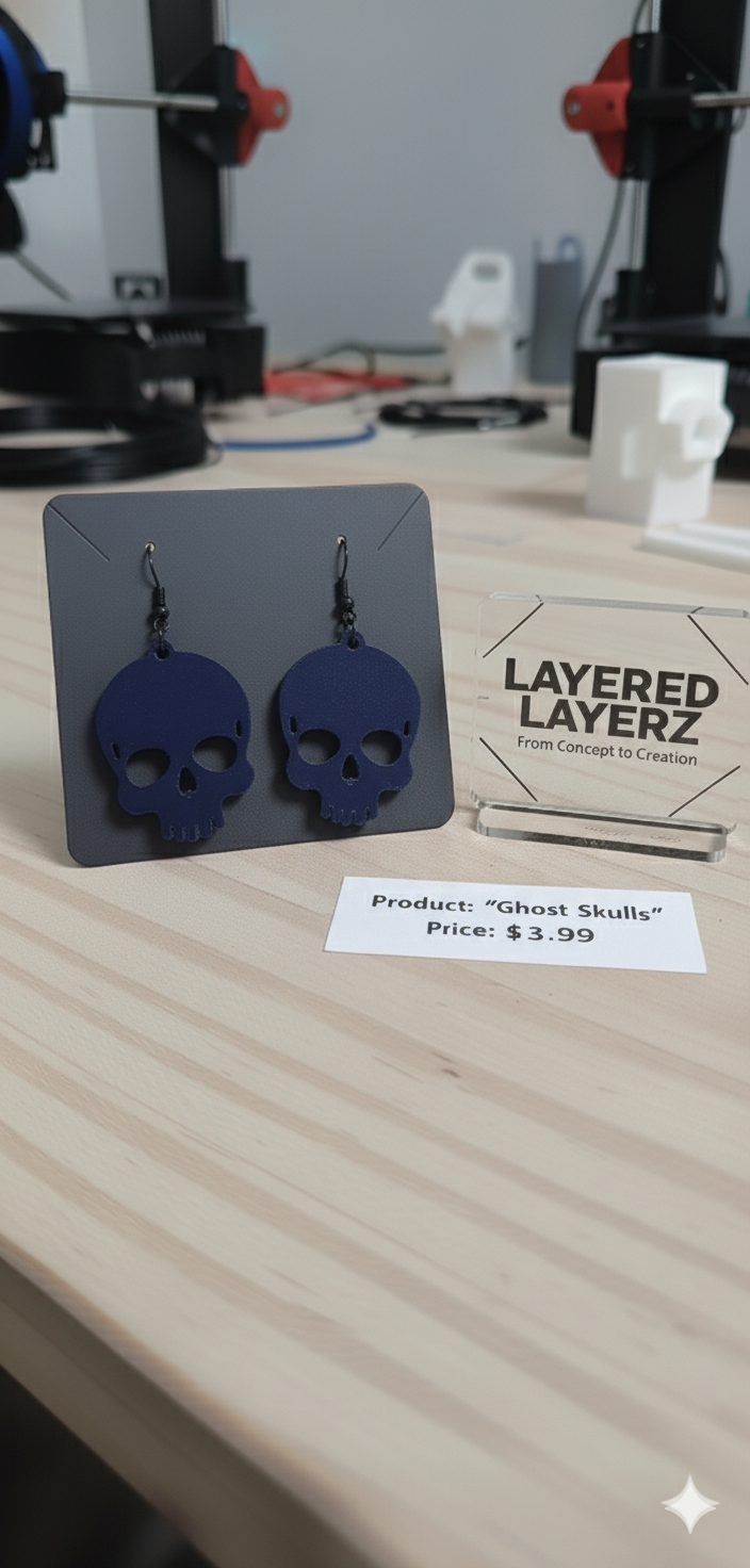 Ghost Skulls Earrings