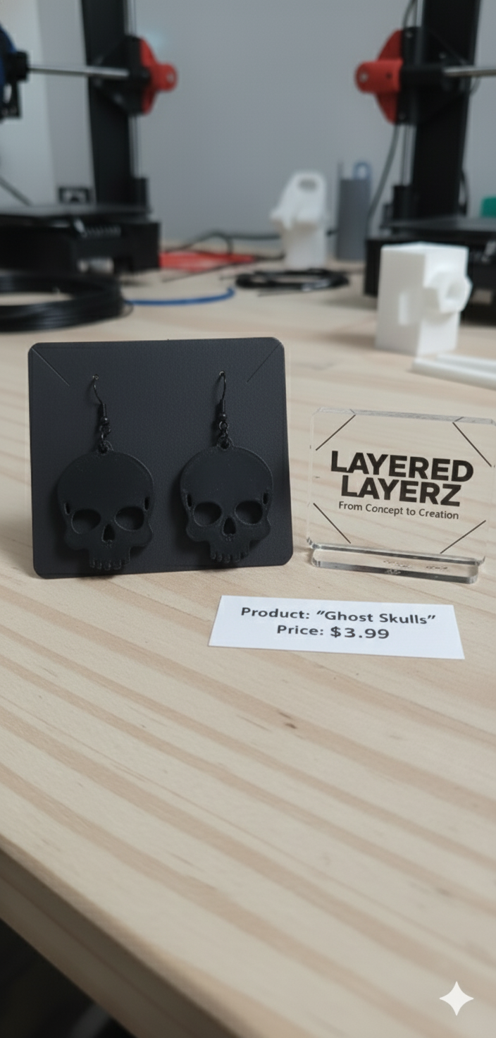 Ghost Skulls Earrings