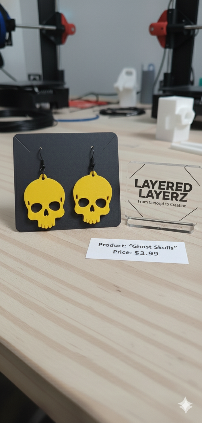 Ghost Skulls Earrings