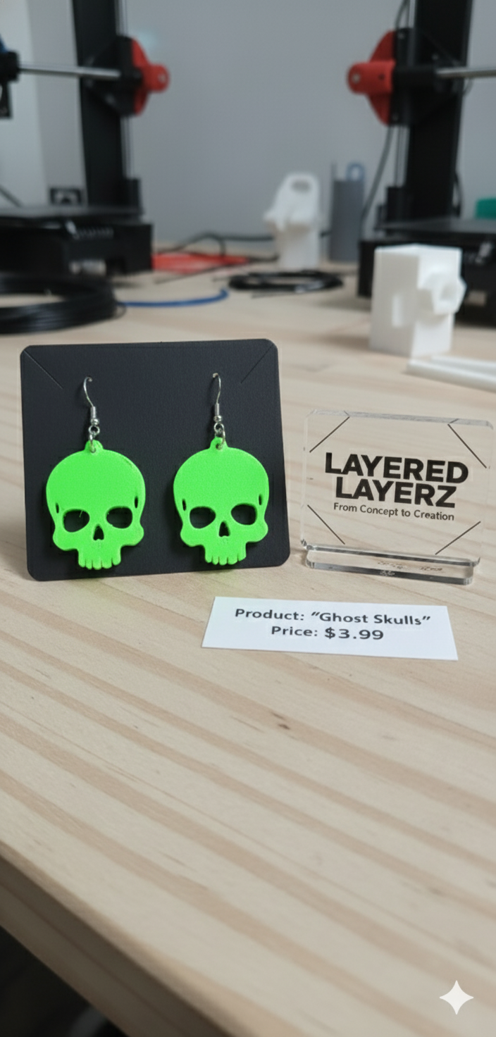 Ghost Skulls Earrings